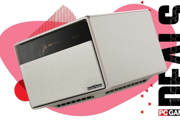 I’ve loved this super cinematic 4K HDR projector for movie and game nights for years and now it’s half price with this handy great discount code.