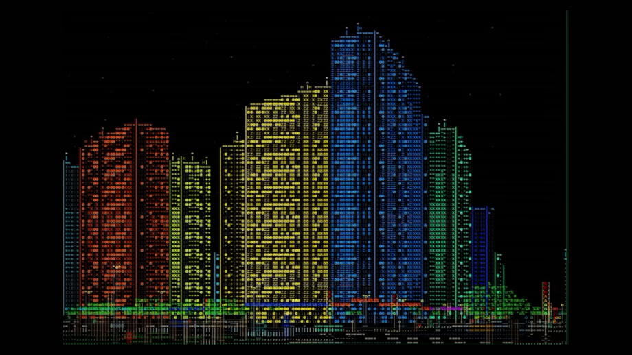 Lone game developer builds explorable cyberpunk city in ASCII