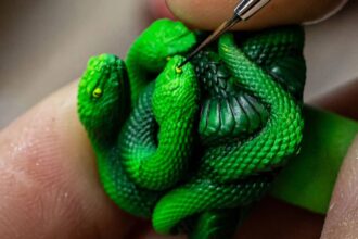 Razer has introduced a very limited hand-painted snake keycap, and it’s so detailed you can make out each scale